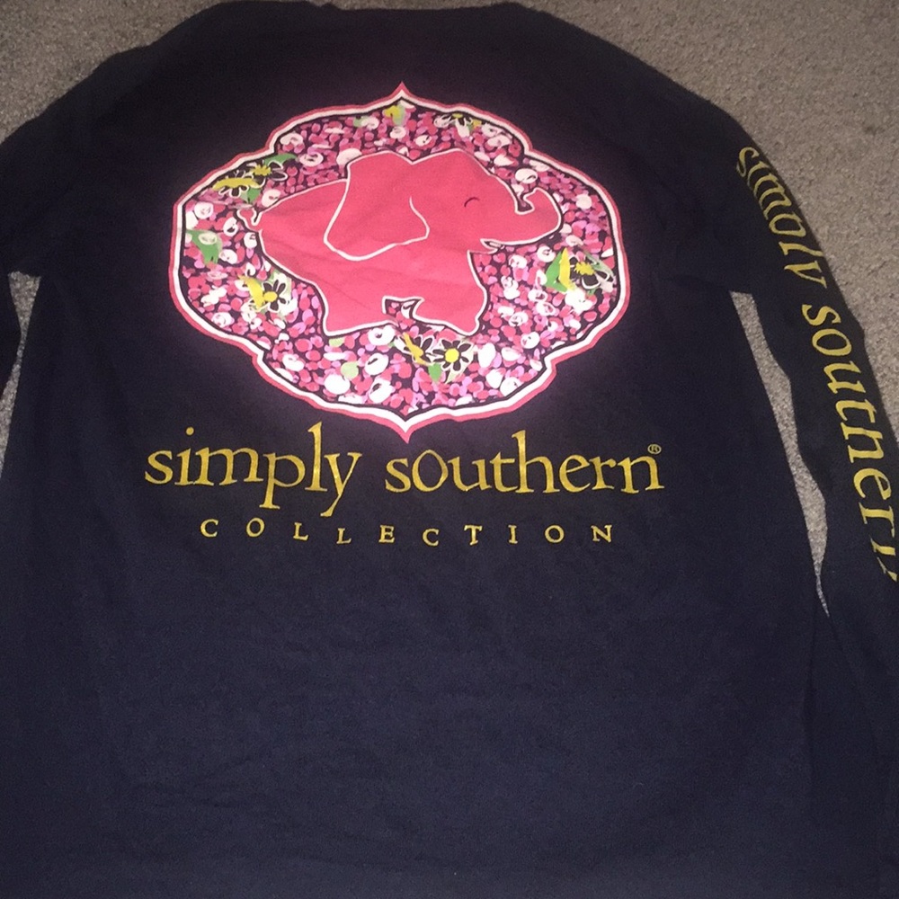 Simply Southern Navy Blue Long Sleeve Tee